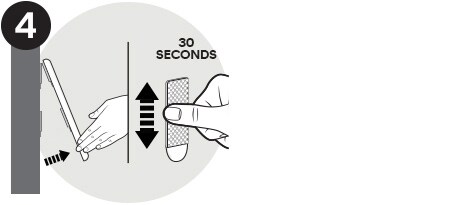 Pressing Command strip for 30 seconds
