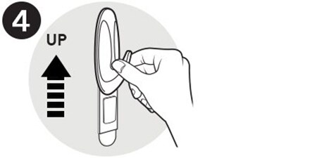 Icon showing how to slide the Command™ Hook up and off the mounting base
