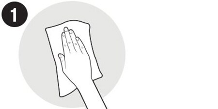 Clean wall in preparation to use Command™ Hooks icon

