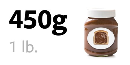 450 grams chocolate spread jar
