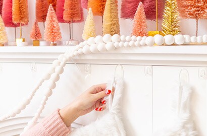 Hanging christmas stockings with Command™ hook