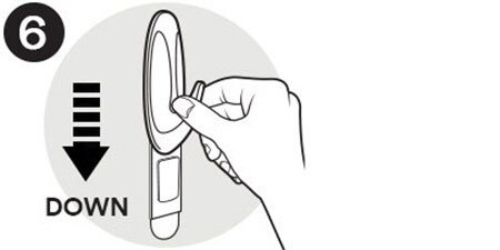 Icon showing how to slide the Command™ Hook back on
