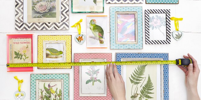 Measuring picture wall idea size
