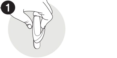 Icon showing how to hold the Command™ Hook gently in place
