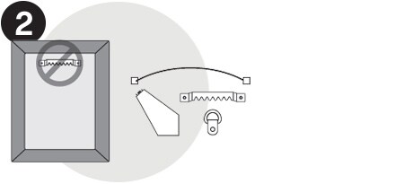Picture frame hanging hardware
