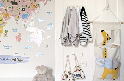 Door to childrens nursery organised using Command™ solutions